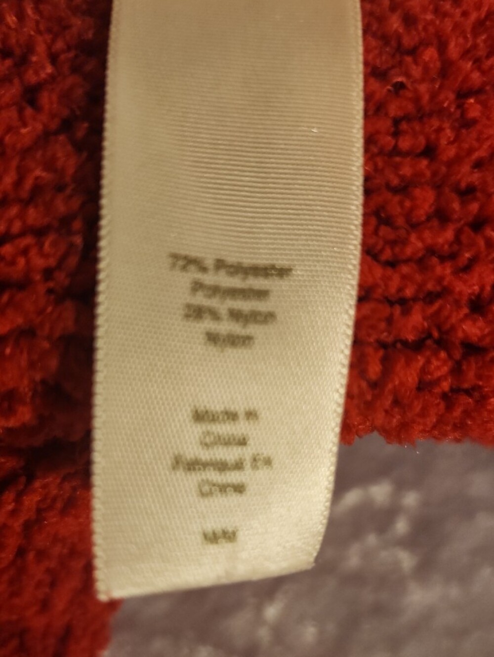 Eddie Bauer Plush Deep Red Teddy Zip-Up Jacket - Picture 10 of 11
